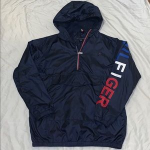 tommy rain jacket pullover pouch